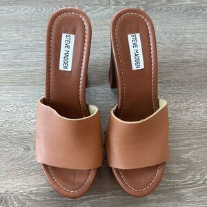 Steve Madden Tan Wedge-style Heels
